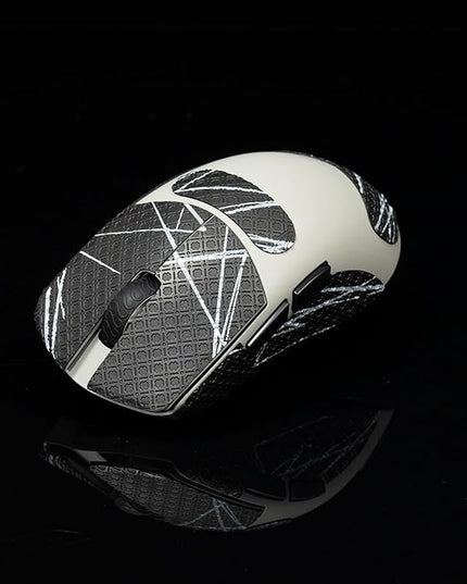 Grip Tape for Lamzu Atlantis Maya - Anti-Slip,Enhanced Control, Sweat Resistance,Improves FPS Gaming Grip & Mouse Protection [Pre-Cut] Black White 0.4mm