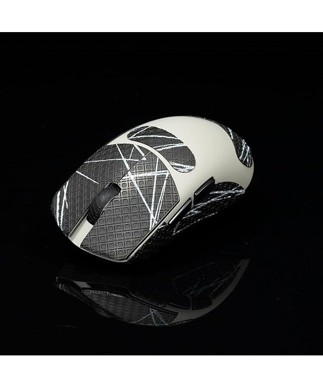 Grip Tape for Lamzu Atlantis Maya - Anti-Slip,Enhanced Control, Sweat Resistance,Improves FPS Gaming Grip & Mouse Protection [Pre-Cut] Black White 0.4mm
