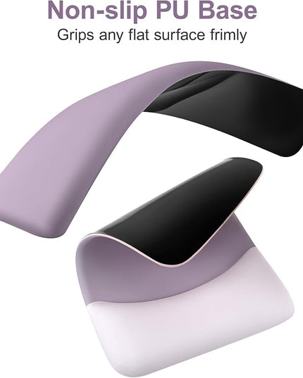 MOSISO Keyboard Mouse Pad Set, Large Gaming Mouse Pad&Rectangular Keyboard Wrist Rest&Mousepad with Wrist Rest&Coaster, Ergonomic Non-Slip&Easy Typing Pad with Curved Silicone Lining, Purple
