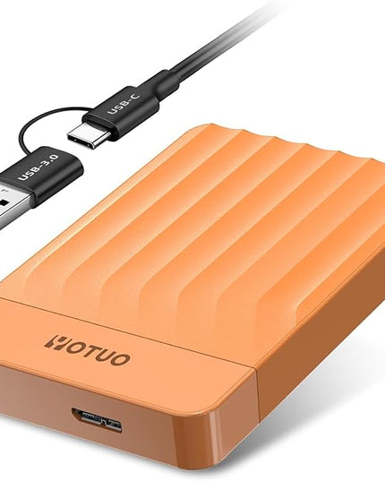 Portable External Hard Drive Storage Expansion Mobile HDD USB 3.0 for PC, Mac, Desktop, Laptop, PS4, PS5, Xbox One X/S, Xbox 360, Xbox Series X/S, Office & Game (Orange, 1TB)