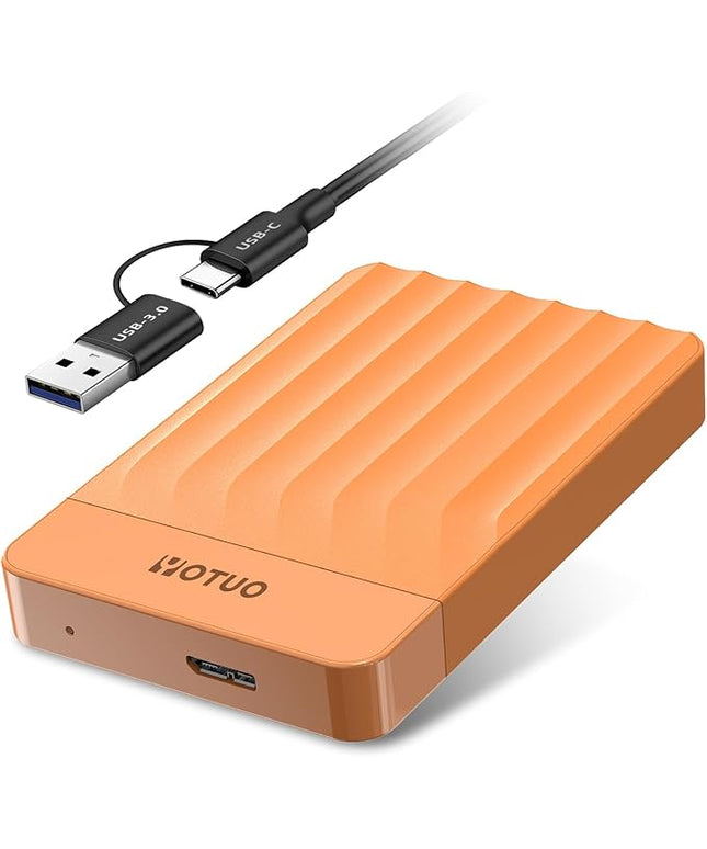 Portable External Hard Drive Storage Expansion Mobile HDD USB 3.0 for PC, Mac, Desktop, Laptop, PS4, PS5, Xbox One X/S, Xbox 360, Xbox Series X/S, Office & Game (Orange, 1TB)