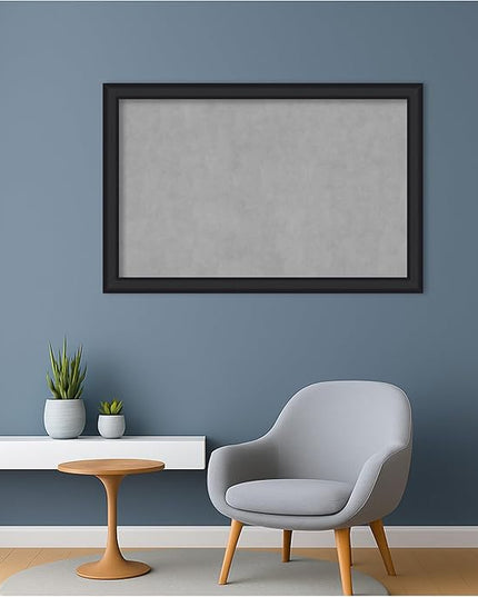 Amanti Art Black Framed Magnetic Board 23x35 Large Vision Board for use with Magnets, 100% Metal Sheet to Display Items as Office Decor or for Home Organization in mudroom, Kitchen or Kids Room