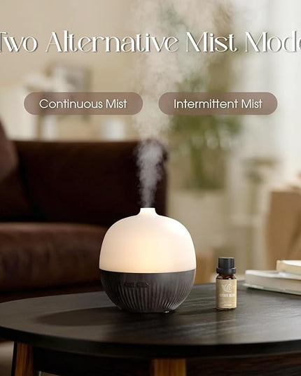 ARVIDSSON Essential Oil Diffuser, 100ml Aromatherapy Diffuser with Mood Light, Ultrasonic Oil Diffusers for Home, Small Diffuser for Essential Oils, Gift for Women - Dark Wood