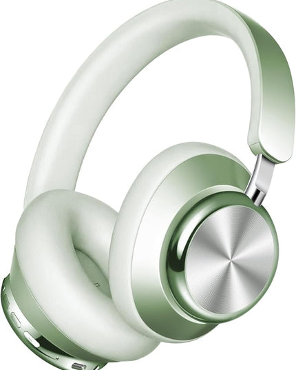 Wentronic Y03 Bluetooth Headphones Wireless Active Noise Cancelling Over Ear Headphones 48 Hours Playtime High Sound Quality 6 EQ Music Mode Headphones with Soft Ear Cushion - Green
