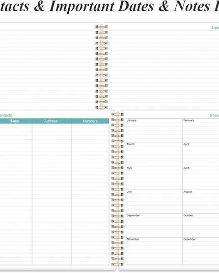 Daily Planner 2026 Full Page Per Day- 2026 Daily & Monthly Planner from January 2026 to December 2026, Day Planner 2026 with 12 Months Tabs, 8.5" x 11", Pink Flowers