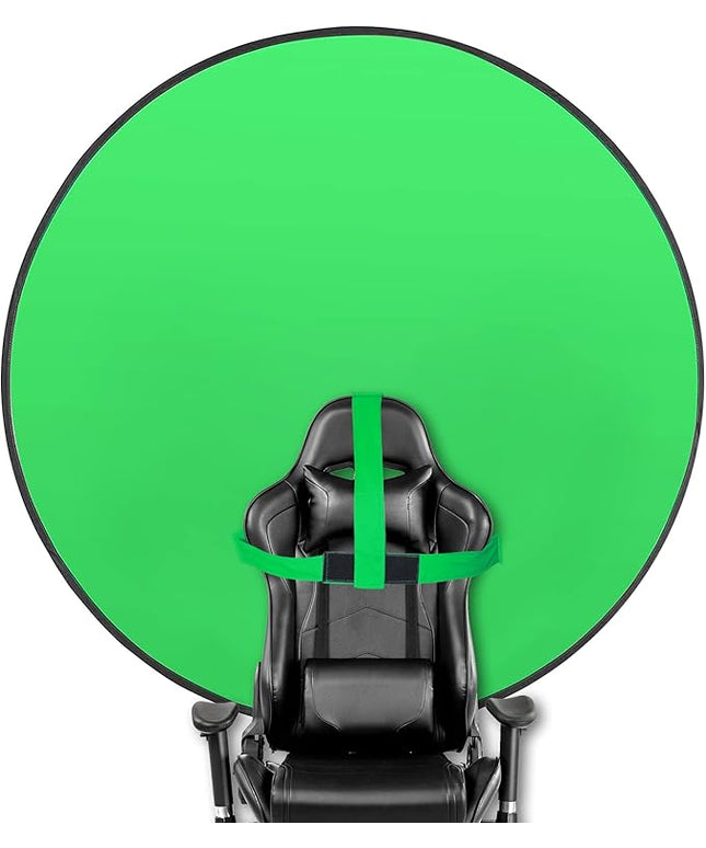 Portable Green Screen Chair, 57 in Greenscreen Backdrop with Stand Double Sided Foldable Green Background, Chroma Key, for Photography Streaming Gaming Photo Zoom Video Chats and Meeting