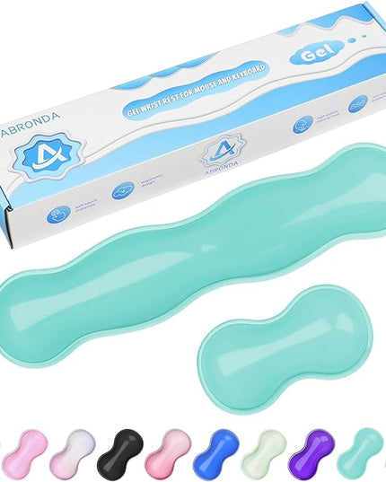 Gel Wrist Rest for Keyboard and Mouse, Wrist Rest for Keyboard, Mouse Wrist Support, Pain Relief, Cool Touch, Non-Skid, Keyboard and Mouse Wrist pad Set