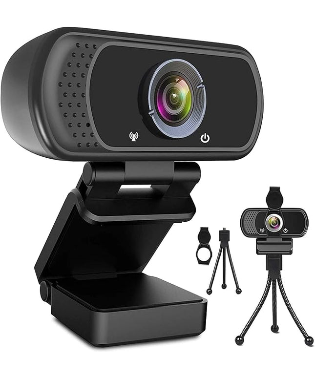 ToLuLu 1080P Webcam with Microphone, HD Webcam Web Camera with Tripod Stand, Widescreen USB Computer Camera, Streaming Mic Web cam for Online Calling/Conferencing,Facetime/YouTube Desktop Laptop PC