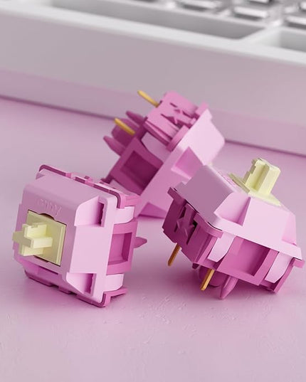 Akko V3 Creamy Purple Pro Keyboard Switch for Mechanical Gaming Keyboard, 5-Pin 30gf Tactile Switches Pre-Lubed Key switches(45pcs)