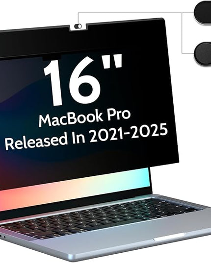 Magnetic Privacy Screen for MacBook Pro 16 Inch (2021-2025, M1, M2, M3, M4), 16inch Removable Matte Anti Blue Light Glare Private Filter Protector for Mac Pro 16.2" Laptop