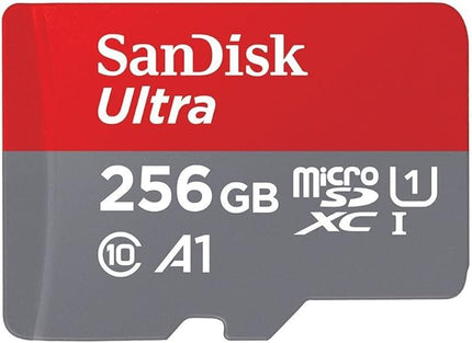 SanDisk 256GB Micro SDXC Ultra Memory Card Class 10 UHS-1 Works with Nintendo Switch Lite Gaming System (SDSQUAR-256G-GN6MN) Bundle with (1) Everything But Stromboli Micro SD Multi-Slot Card Reader