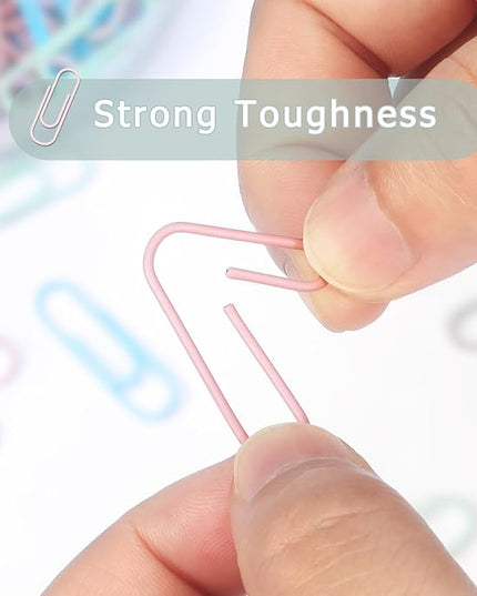 Tamaki 500 PCS Paper Clips, Medium Size Colored Papers Clips, Colored Clip for Paper Work Office School and Personal Use