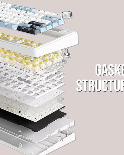 EPOMAKER x Aula F75 Gasket Mechanical Keyboard, 75% Wireless Hot Swappable Gaming Keyboard with Five-Layer Padding&Knob, BT/2.4GHz/USB-C, RGB (Black Gradient, LEOBOG Reaper Switch)