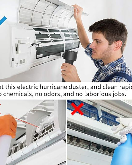 Compressed Air Duster, Electric Air Duster, Portable 45000 RPM Cordless Dust Blower, 6000mAh Battery Air Can Duster, Powerful Computer Keyboard Cleaning Air Spray, Rechargeable Electric Canned Air
