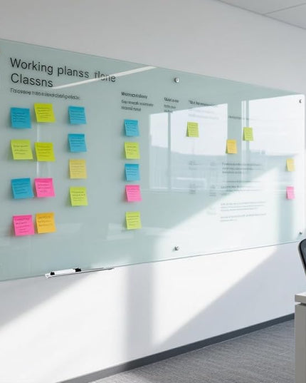 Magnetic Glass Whiteboard - 60"x36" Dry Erase White Board Frameless Glass Boards with Super Strong Magnets, Wall Mounted for Office, School and Home