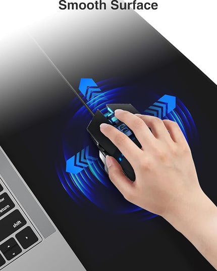 2-in-1 Mouse Pad with Wireless Charging, Gaming Mouse Pad, 31.5"x15.8" Large Desk Mat for Laptop/Keyboard, Waterproof Smooth Surface, Non-Slip Base, No Adapter