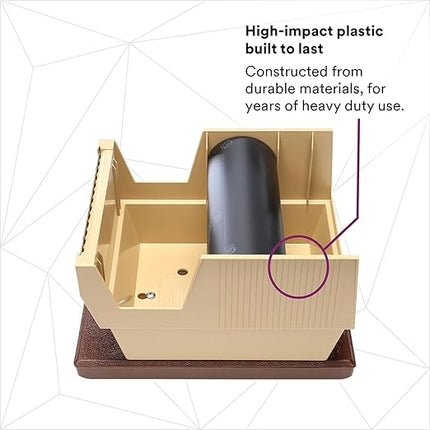 3M Scotch Mainline Dispenser P56W with Pull-n-Cut One-Hand Design, Weighted Base, Rubber Pads, 6 in, 1/case,Tan