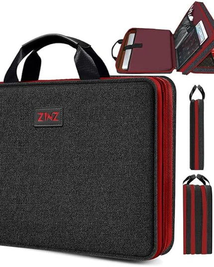 ZINZ Laptop Case 15 15.6 16 inch Sleeve, Expandable Computer Hand Bag with Multi-pockets Compatible with MacBook Pro 16 inch M4/M3/M2/M1, MacBook Air/Pro 15 inch and 15-16 inch Notebooks，B01RD01