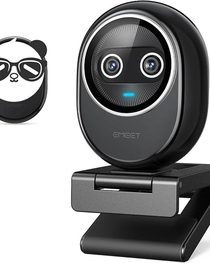 EMEET Piko+ (Piko Plus), World’s 1st Dual-Camera AI-Powered 4K Webcam, 1/2.55'' Sony Sensor, 3 Mics&3 Sound Modes, Panda Magnetic Privacy Cover, USB C-C&C-A, Ideal for Livestreamers