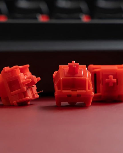 MELETRIX WS Arowana Red Mechanical Keyboard Switches, 35Pcs HMX Linear Switches Pre Lubed 5 Pins 40gf Key Switch for Mechanical Gaming Keyboard (Red)