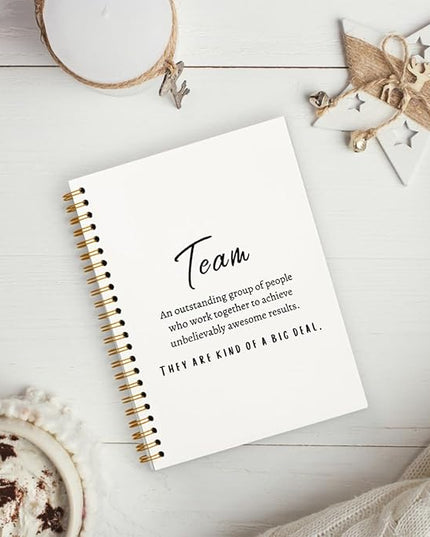 hold fizz Meeting Notebook for Work, Employee Appreciation Gifts, Team Gifts for Employees, Thank You Gifts for Women Men Leader Boss Manager Mentor Coworkers, Journals for Writing, 5.5"x8.3"