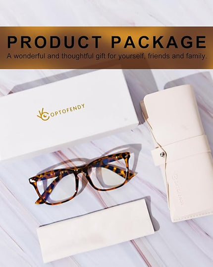 OPTOFENDY Blue Light Blocking Glasses Women Men, Computer Eyeglasses Anti Blue Light Glasses with Anti Eyestrain & UV