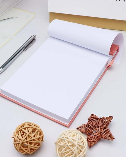 Mogoostry A5 Blank Planning Pads 5.9" x 8" Planner To Do List Memo Note Pads Screw Binding Writing Paperboard Notepad, 100 Sheets per Pack, Pink