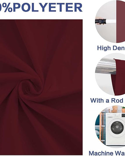 Photo Backdrop Wine Red Background Cloth Professional Photography 10x10ft Seamless Design to Eliminate Wrinkles Wedding Luxury Theme Decoration Art Exhibition Gallery Display
