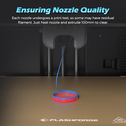 FLASHFORGE Adventurer 5M Pro Nozzle, 0.25mm 280℃ High Flow 32mm³/s Nozzle for Stable High-Speed Printing, Adventurer 5M Hotend, 3S Quick-Detachable Nozzle