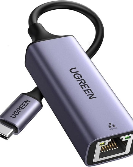 UGREEN USB C to Ethernet Adapter, Plug and Play 1Gbps Ethernet Adapter, Aluminum Case, (Thunderbolt 4/3 Compatible) to RJ45 Network Dongle, Compatible for MacBook Pro/Air, iPhone 17 Pro/Max, iPad, XPS