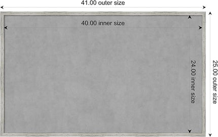 Amanti Art White Framed Magnetic Board 25x41 Large Vision Board for use with Magnets, 100% Metal Sheet to Display Items as Office Decor or for Home Organization in mudroom, Kitchen or Kids Room