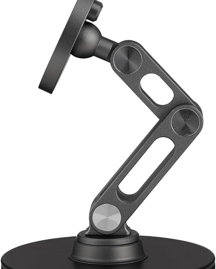 ClikDock Cell Phone Magnetic Wireless Charger Stand, 360° Spin, Aluminum Construction, Compatible with MagSafe Phones for iPhone & Andriod (Space Grey)