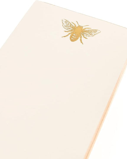 Graphique Bee Designer List Pad Luxe Collection, Gold Foil Embossed To-Do Notepad, Writing Pad with150 Pages, 4” x 9.75”
