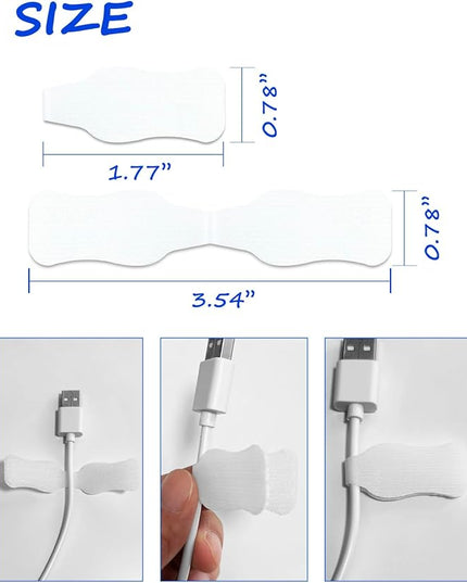 32 Pcs Cable Labels, Multi-Color Write On Cord Labels, Wire Tags for Electronics, Computers Cable Management and Identification, White