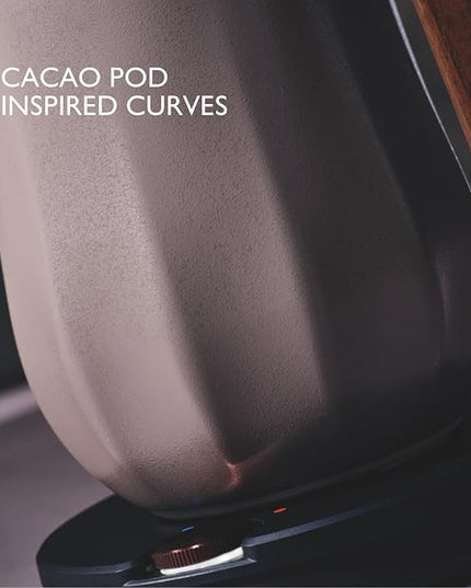 Hot & Cold Drinking Chocolate System - The ALL-NEW Velvetiser from Hotel Chocolat - Kit includes hot chocolate maker, 10 serving taster box, mug and glass - Pewter Edition