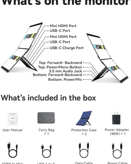 EHOMEWEI X1 Air, 14.2 Inch 2.8K IPS Display, 90Hz Dual-Screen, 400 Nit Brightness, 100% sRGB (Dual-Screen 14.2" No-Touch, 14.2")