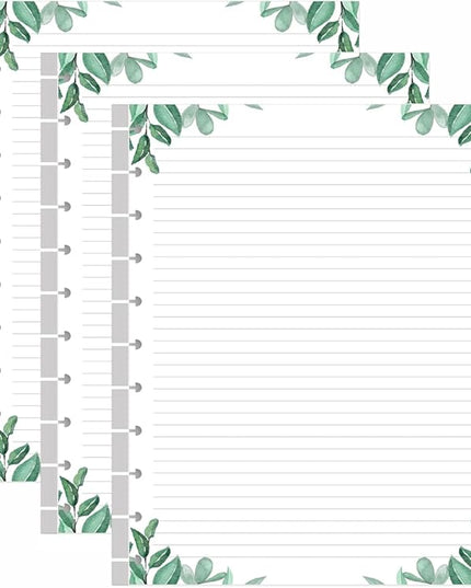 (3-Pack) A4 TUL Discbound Lined Refill Paper, 11-Disc Discbound Ruled Filler Paper, Letter Size 300Sheets / 600Pages Loose-Leaf, 100gsm, 8.5'' x 11'', Leaf