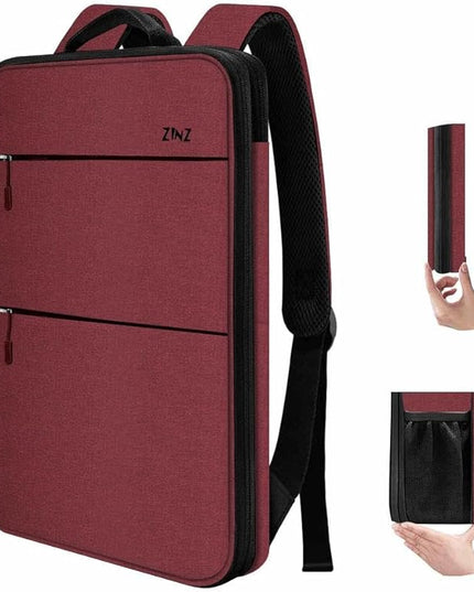 ZINZ Slim & Expandable Laptop Backpack 15 15.6 16 Inch Sleeve, Spill-Resistant Notebooks Bag Case for Most 14-16 Inch MacBooks Surface-Books Dell HP Lenovo Asus Computers,RD01BK01