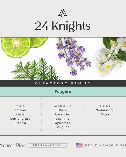 AromaPlan Hotel Scents 24 Knights 16 Fl Oz 2 Pack (946ml), Home Luxury Aroma & Hotel Fragrance Diffuser Oil- Hotel Diffuser Oil for Aromatherapy- USA Made, Bigger Bottle, Bolder Aroma & Longer Lasting