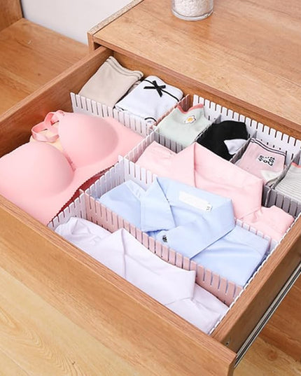 Veemoon Plastic Drawer Dividers DIY Long Plastic Shelf Dividers 37x7cm Pink 16 Pieces for Drawer Organization and Storage Rack, Classification Baffle for Home and Office Use