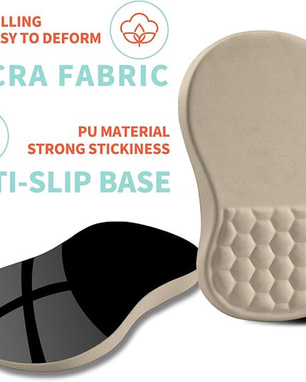 Ergonomic Mouse Pad Wrist Support with Memory Foam Massage Bulge, Carpal Tunnel Pain Relief Mousepad Wrist Rest for Mouse(12x8 inch, Apricot)