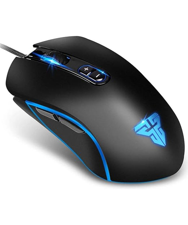 FANTECH Basic Wired Gaming Mouse X9, RGB 7 Macro Buttons Programmable True 4800 DPI Claw Grip Comfort Beginner Gaming Mouse for Window PC, Black