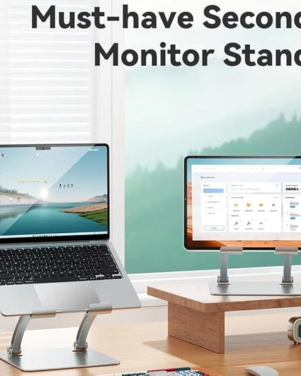 Universal Monitor Stand for Tablets Laptop Foldable Tablet Holder Dual Rod Adjustable Desktop Stand