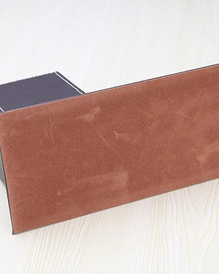 KINGFOM PU Leather Desk Organizer and Accessories, Pencil Holder for Desk with Business Cards Stand, School Office Supplies Collection Caddy Brown