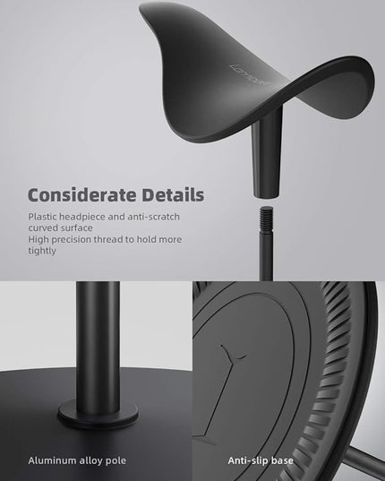 Lamicall Headphone Stand, Desktop Headset Holder - Desk Earphone Stand, for All Headsets Such as Airpods Max, HyperX Gaming Headphones, Beats/Sennheiser Music Headphones - Black