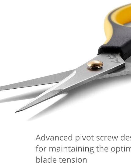 Beaditive Precision Craft Scissors - Stainless Steel Blades With Safety Cap - Ultra Sharp Tip & Non-Slip TPR Handles - For Adult & Kid Paper Crafting, Scrapbooking, Home, Office, and School Use