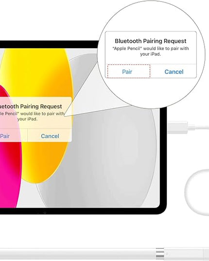 TechMatte Charging Adapter Compatible with Apple Pencil 1st Generation, Lightning to USB-C Charger Connector, Supports Pairing with iPad 10th/11th A16 2025 Gen