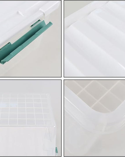 Xyskin 35 Quart Clear Large Storage Box, Plastic Storage Bins, Set of 6