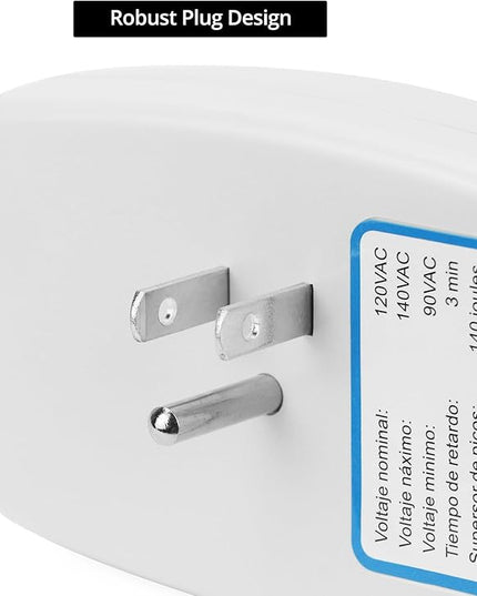 QWORK Voltage Protector 2-Pack for Major Appliances, 120V 1400W, Surge & Voltage Fluctuation Protection for Air Conditioners, TV/PC, Freezers