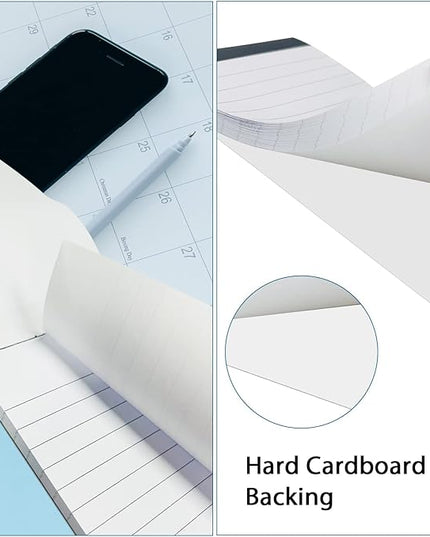 6 Pcs Note Pads Refills 3 x 5 inches Memo Small Notebook Writing Pads with 30 Sheets Each Pad College Ruled Lined Paper NotePads White